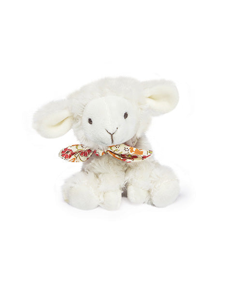 Peluche agneau blanc avec chouchou